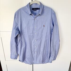 Ralph Lauren Blue Oxford Shirt 16 32/33 Easy Care‎ Button Down. Long Sleeve.